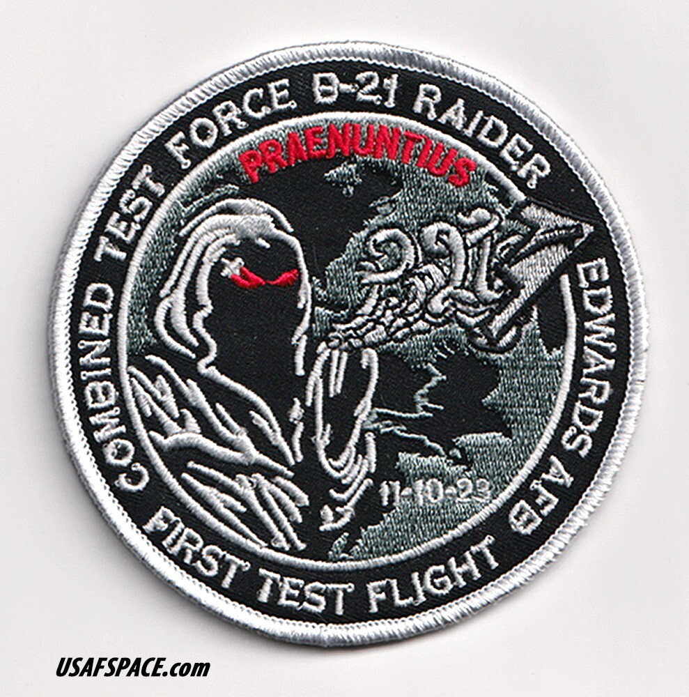 USAF B-21-RAIDER-FIRST TEST FLIGHT-CTF-11-10-23-NGAD-420 FLTS-Edwards AFB-PATCH