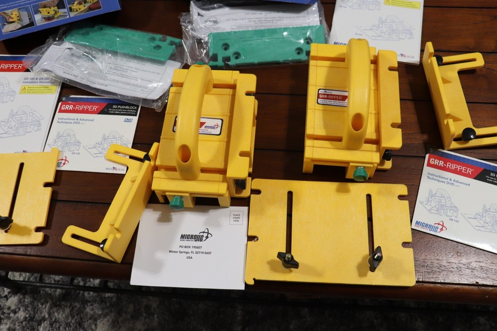 Micro Jig GRR-Ripper Advanced 3D Pushblock GR-200 & GRP-11G (2) Pack EUC