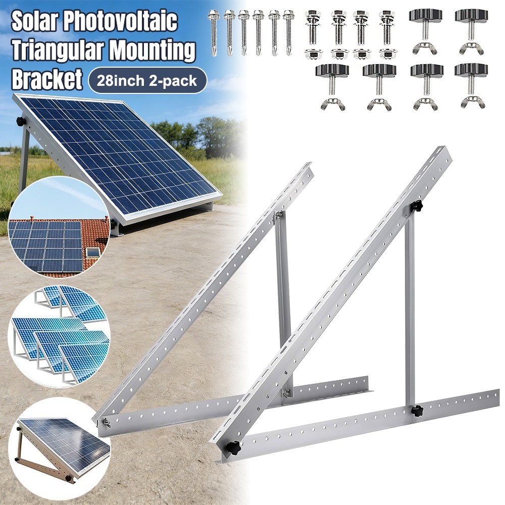 Solar Panel Stand Brackets 28" Adjustable Tilt Mount Rack for RV Camper Off-Grid