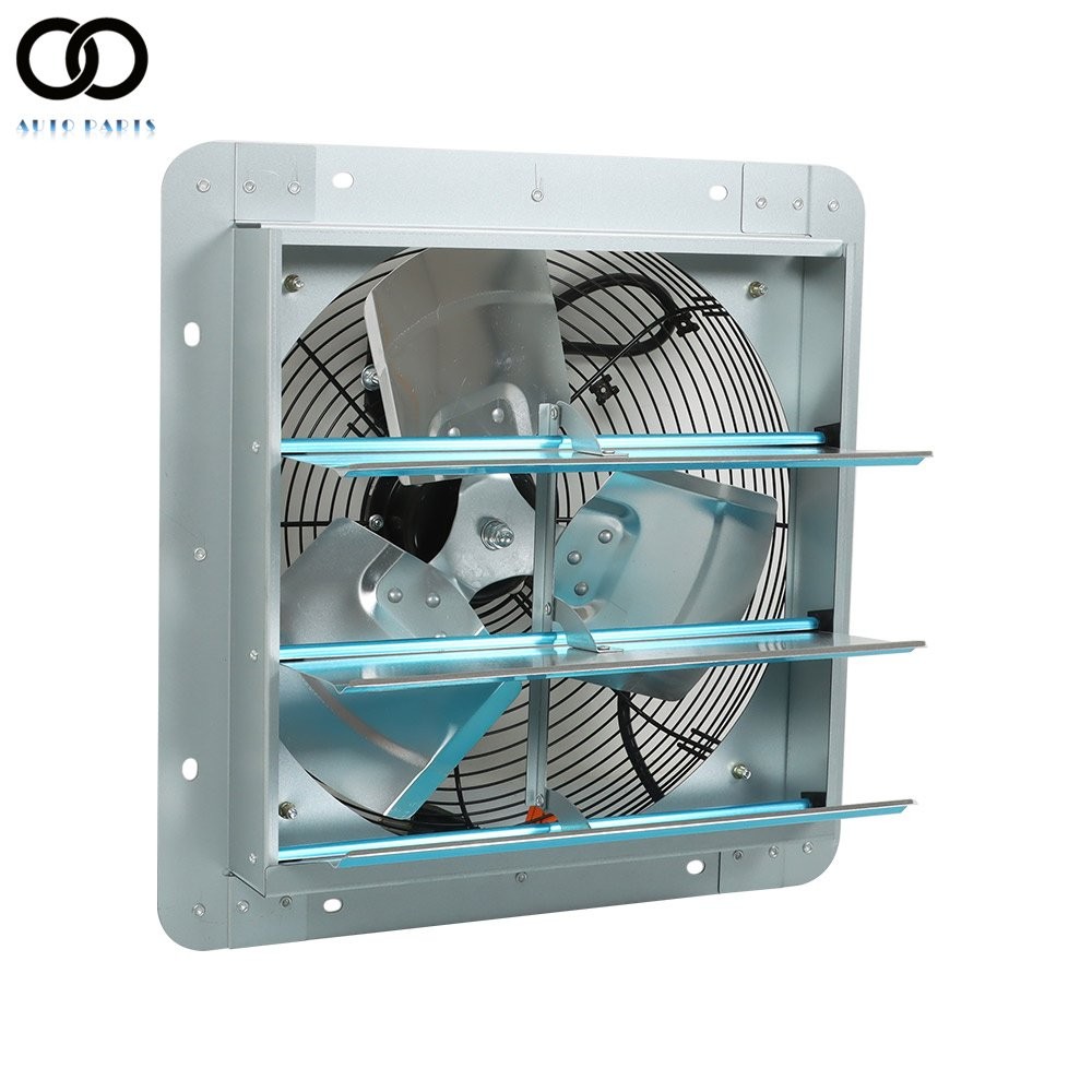 14inch Shutter Exhaust Fan Ventilation Extractor Wall-Mounted Square Blower