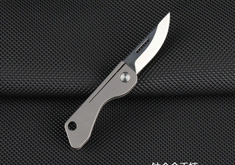 Mini Pocket Knife Folding Keychain Titanium Mini Keychain Knife Folding Portabl