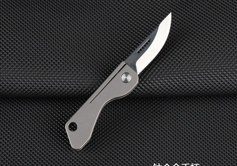Mini Pocket Knife Folding Keychain Titanium Mini Keychain Knife Folding Portabl