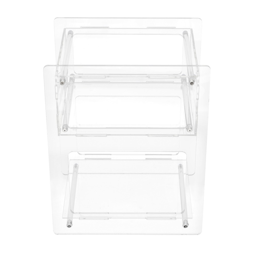 3-Tier Acrylic Side Table Acrylic Nightstand Elevated Bottom Preventing Damp