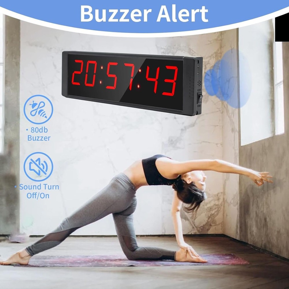 Large Stopwatch with Start/Stop Button, LED Digital Timer with Remote, Countd...