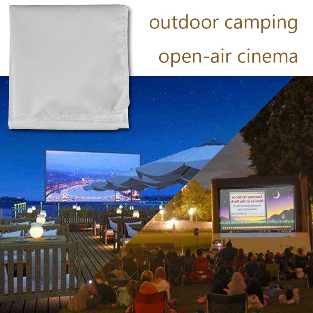 120 Projector Screen Pull Down Indoor Outdoor Cinema HD Projection BEA