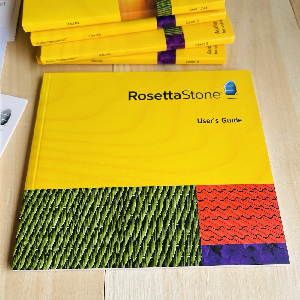 Rosetta Stone Italian Level 1 Version 3 Software CDs With Headphones