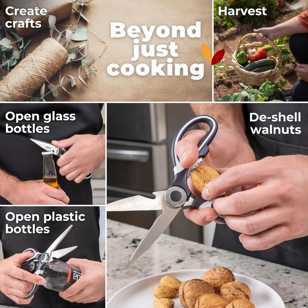 Kitchen Shears by - Liftime Replacement * - Includes Seafood Scissors As a Bo...