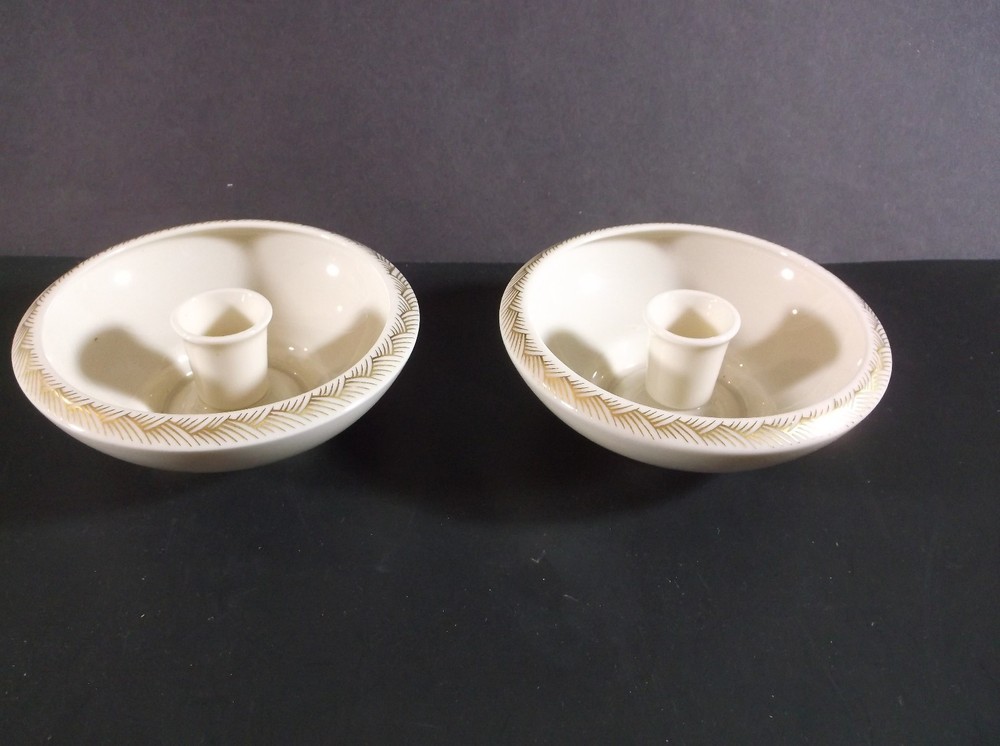 Lenox China cupped candle holders