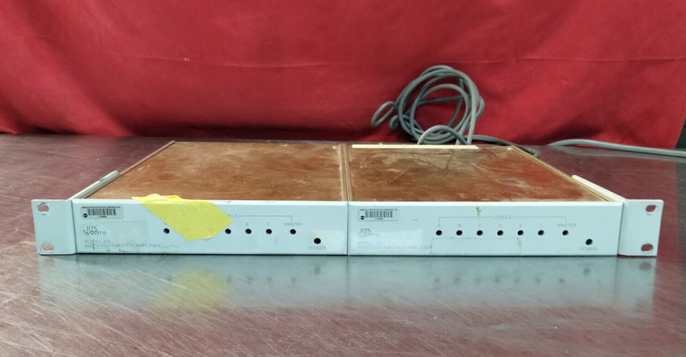 2 RTS Systems Audio Distribution Amplifier Model 416 - Rack Mount - USED