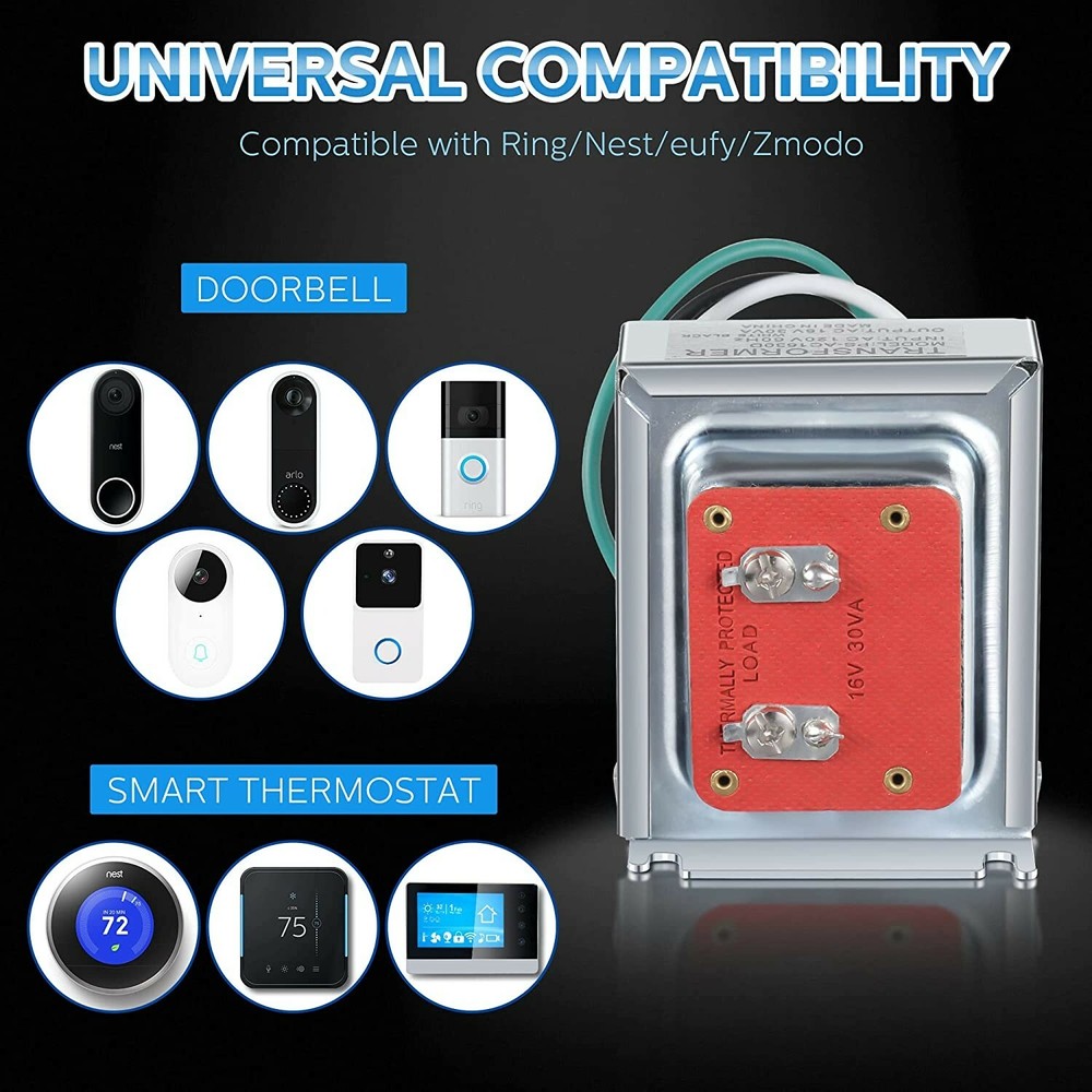 Endurance Pro 16V 30VA Doorbell Transformer