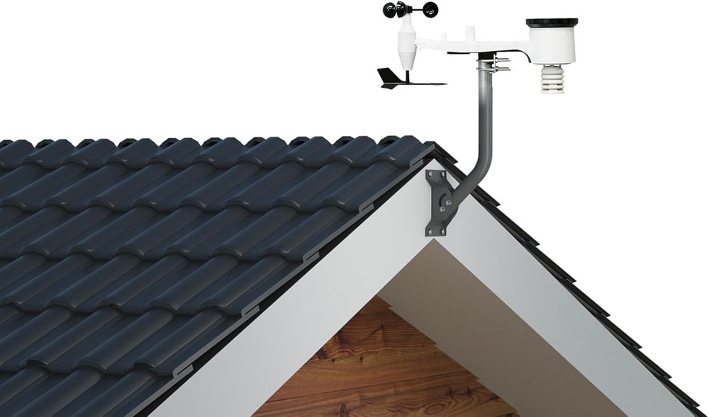 Durable 17-Inch Antenna Mount Pole with Rotating Bracket & Installation Kit