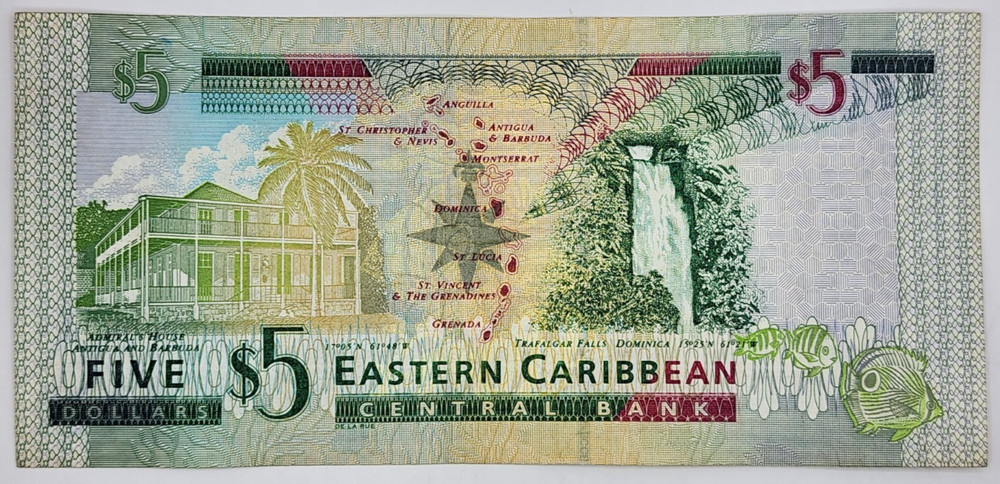 (ND) 2008 Eastern Caribbean States 5 Dollars Banknote - P# 47