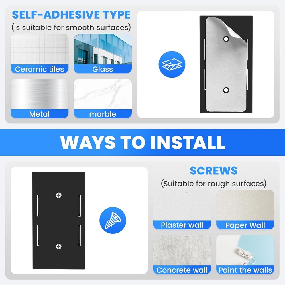 Baseball Cap Storage Rack Wall Mounted - 2-Pack - Holds 40 Caps, Space-Saving St