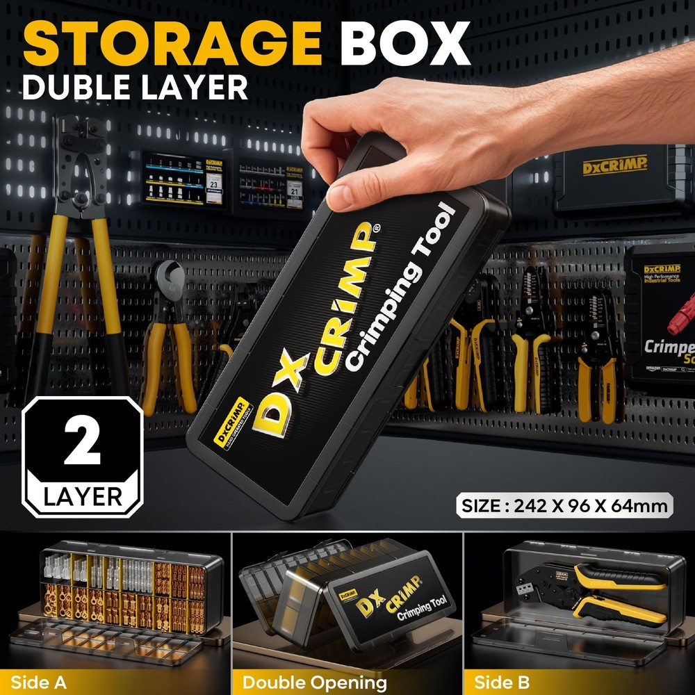 DxCRIMP Crimping Tool Kit, 14-Type Open Kit (Gold), Gold