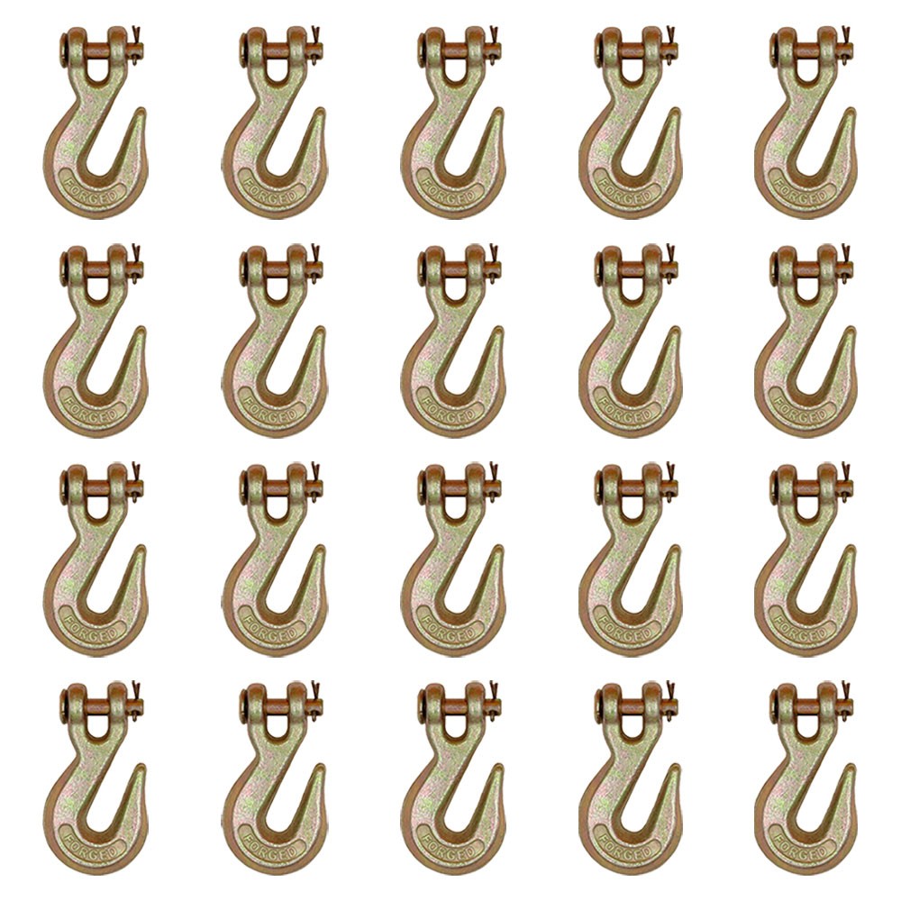 (20 pack) 5/16" Clevis Grab Hook Wrecker Chain Tow Tie Down Flatbed