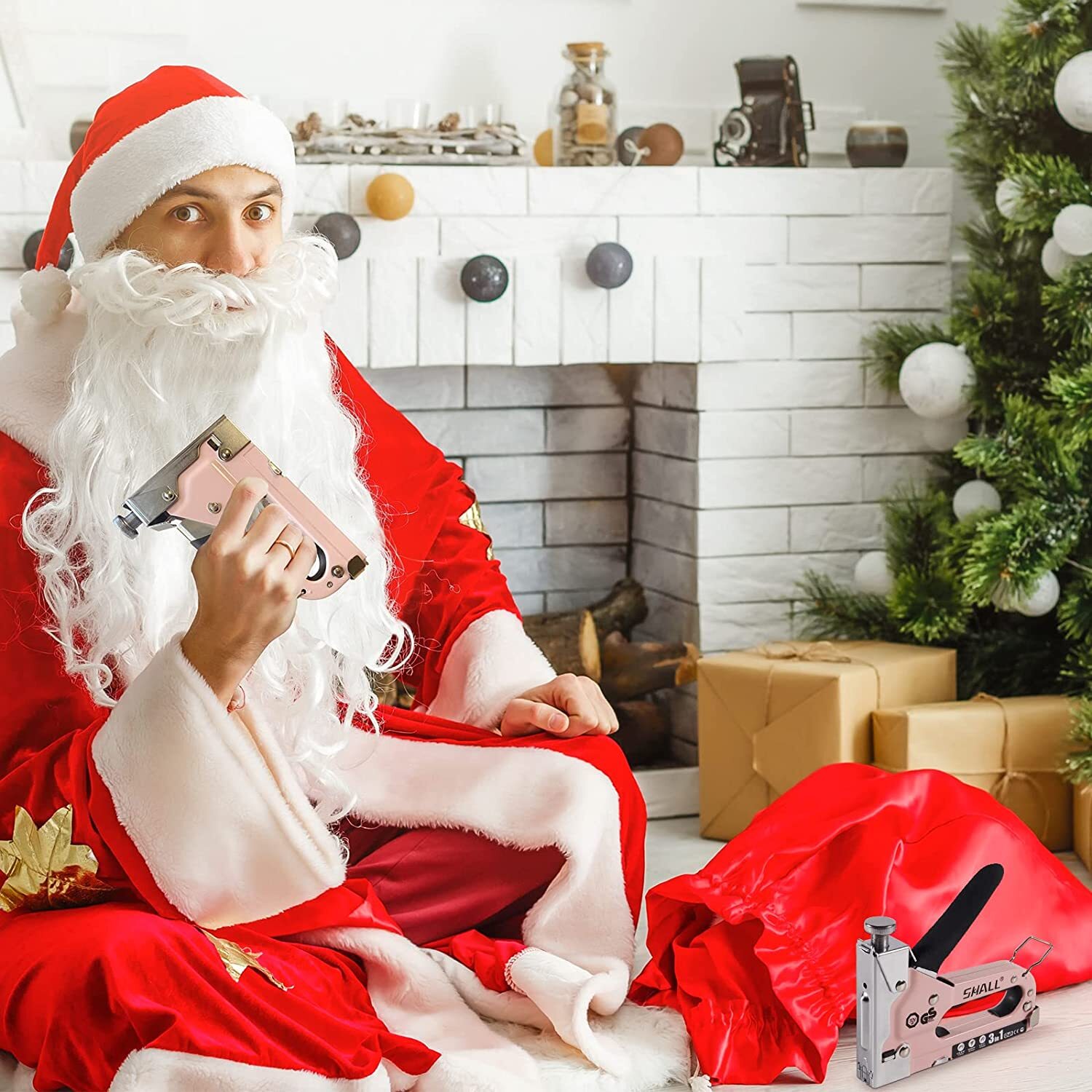 SHALL Heavy Duty 3 In 1 Hand Staple Gun Tacker With 3000 Staples Hand Tool Kit