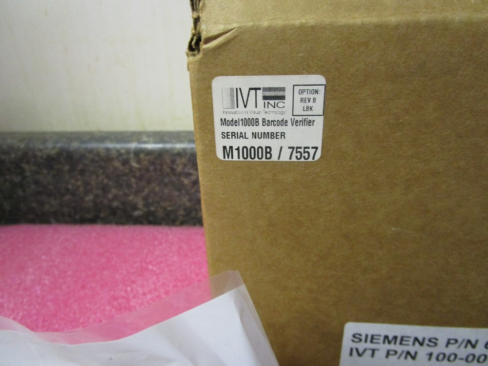 Siemens IVT Innovation in Visual Technology BarCode Reader Verifier 1000 M1000B
