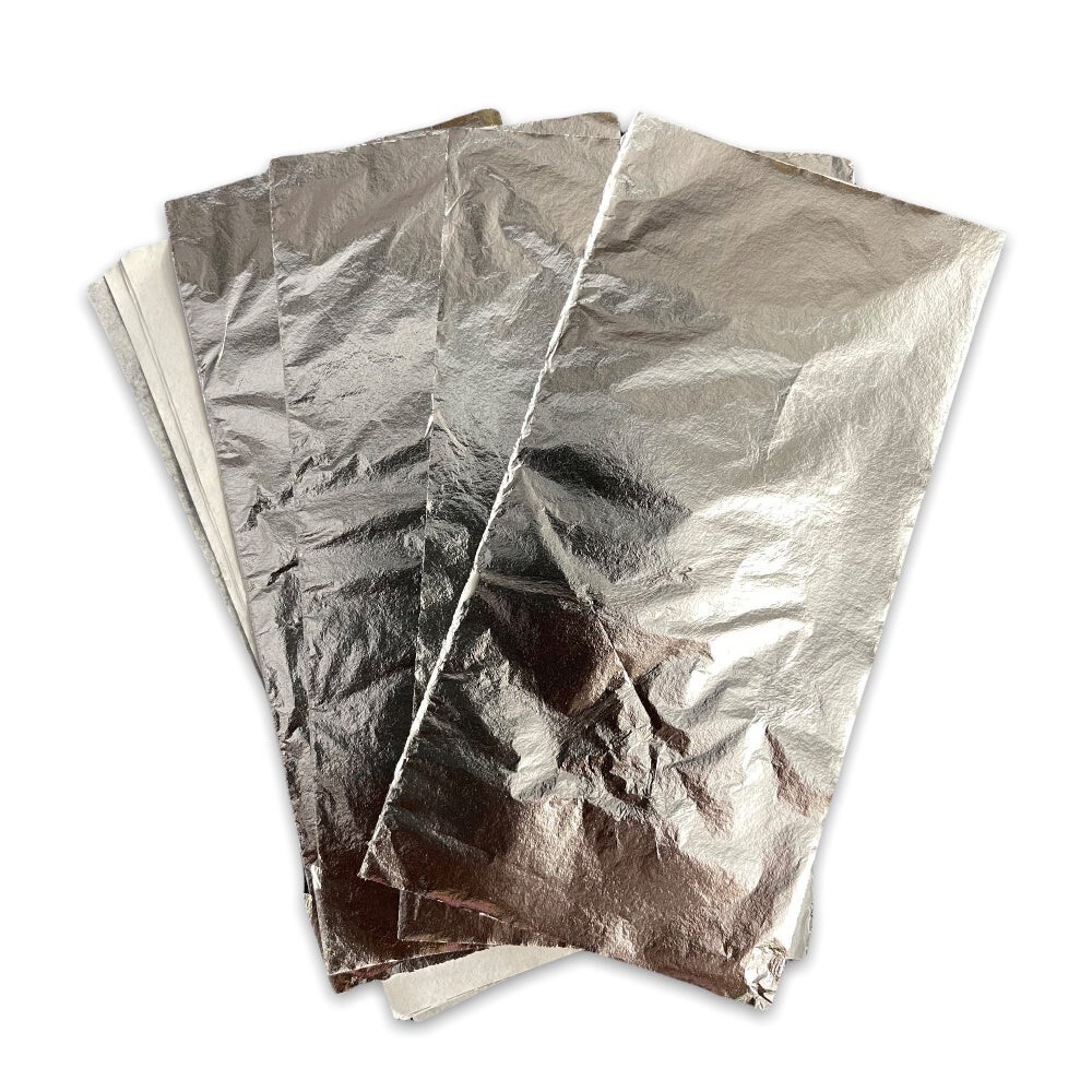 LiME LiNE Spinnable 5" x 3" Silver Leafing Sheets - 100 pcs