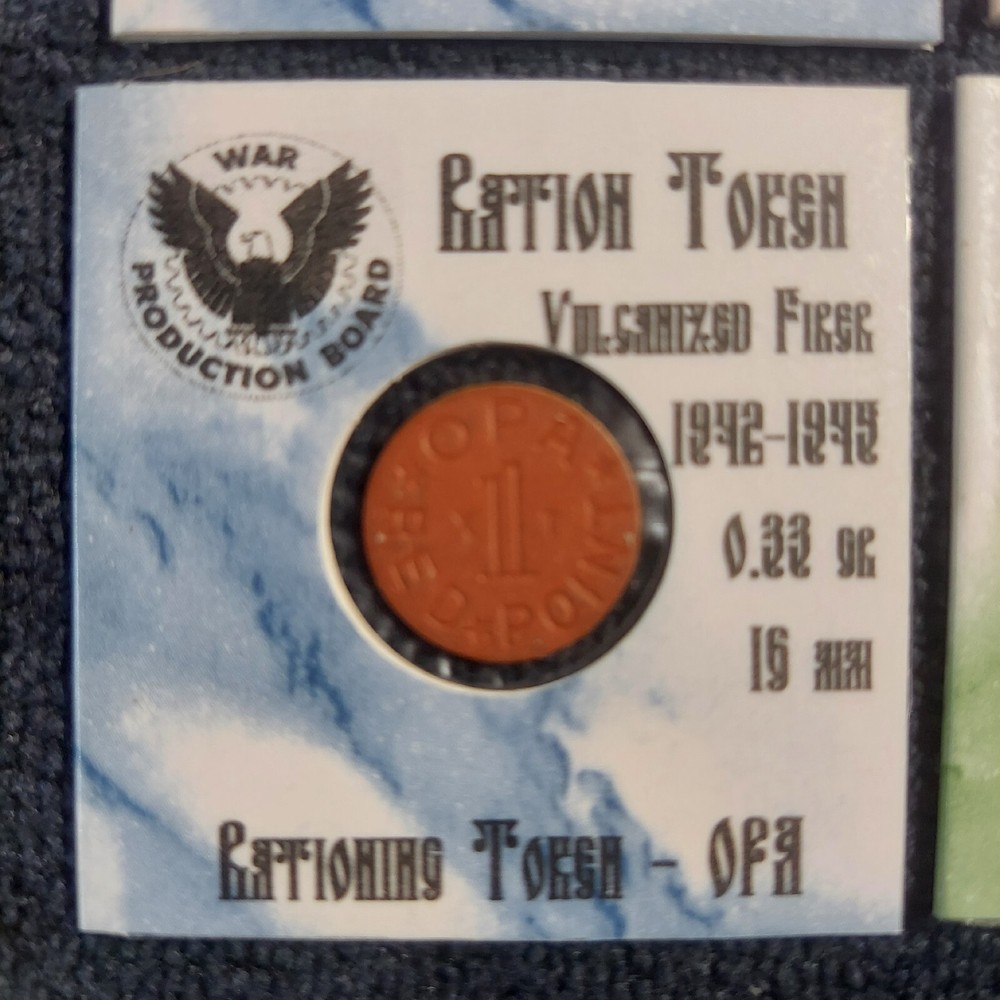 OPA Ration Points Tokens Red and Blue