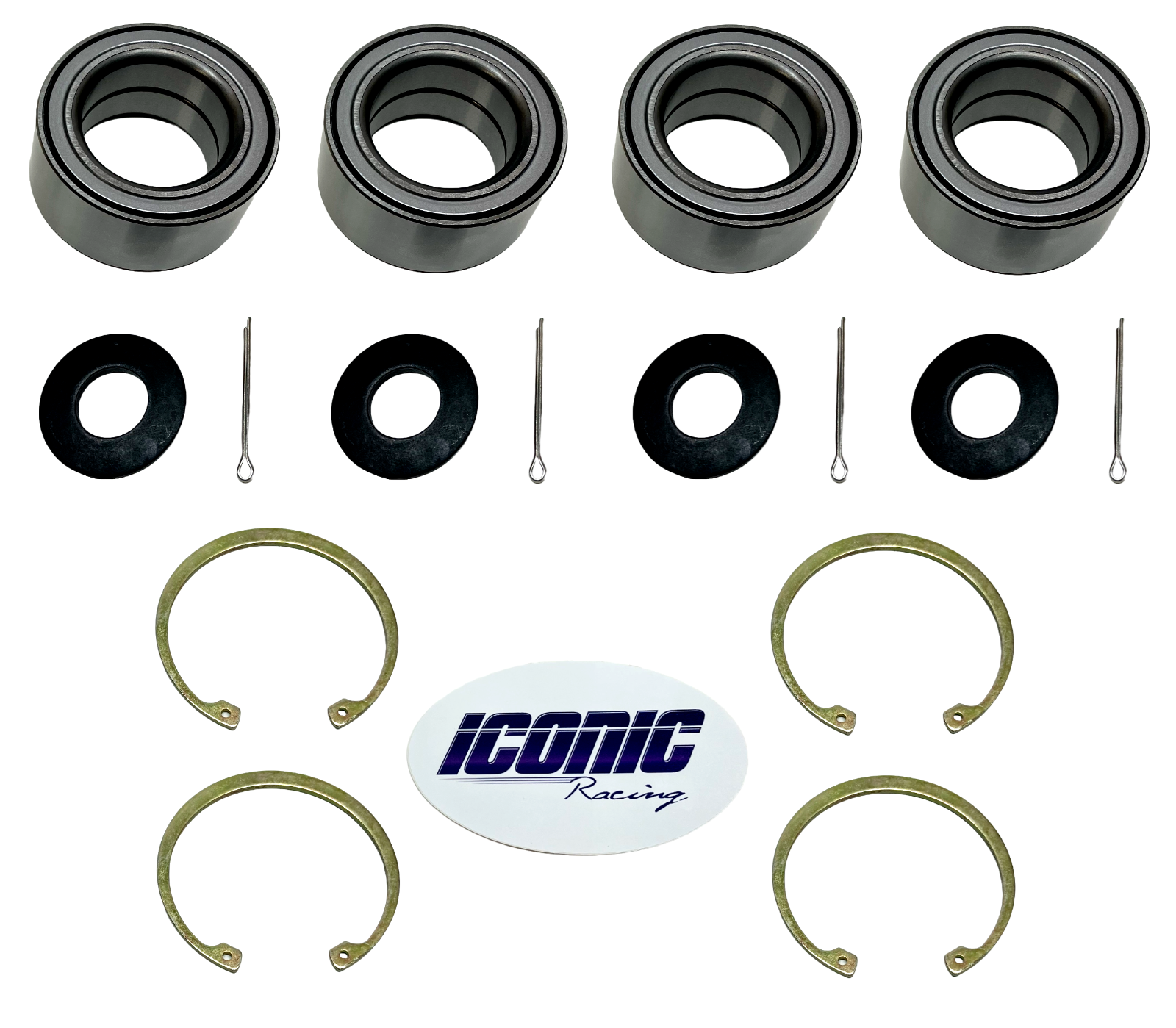 4 Front Rear HD Wheel Bearing Kits for Polaris General 1000 / 4 / XP All Models