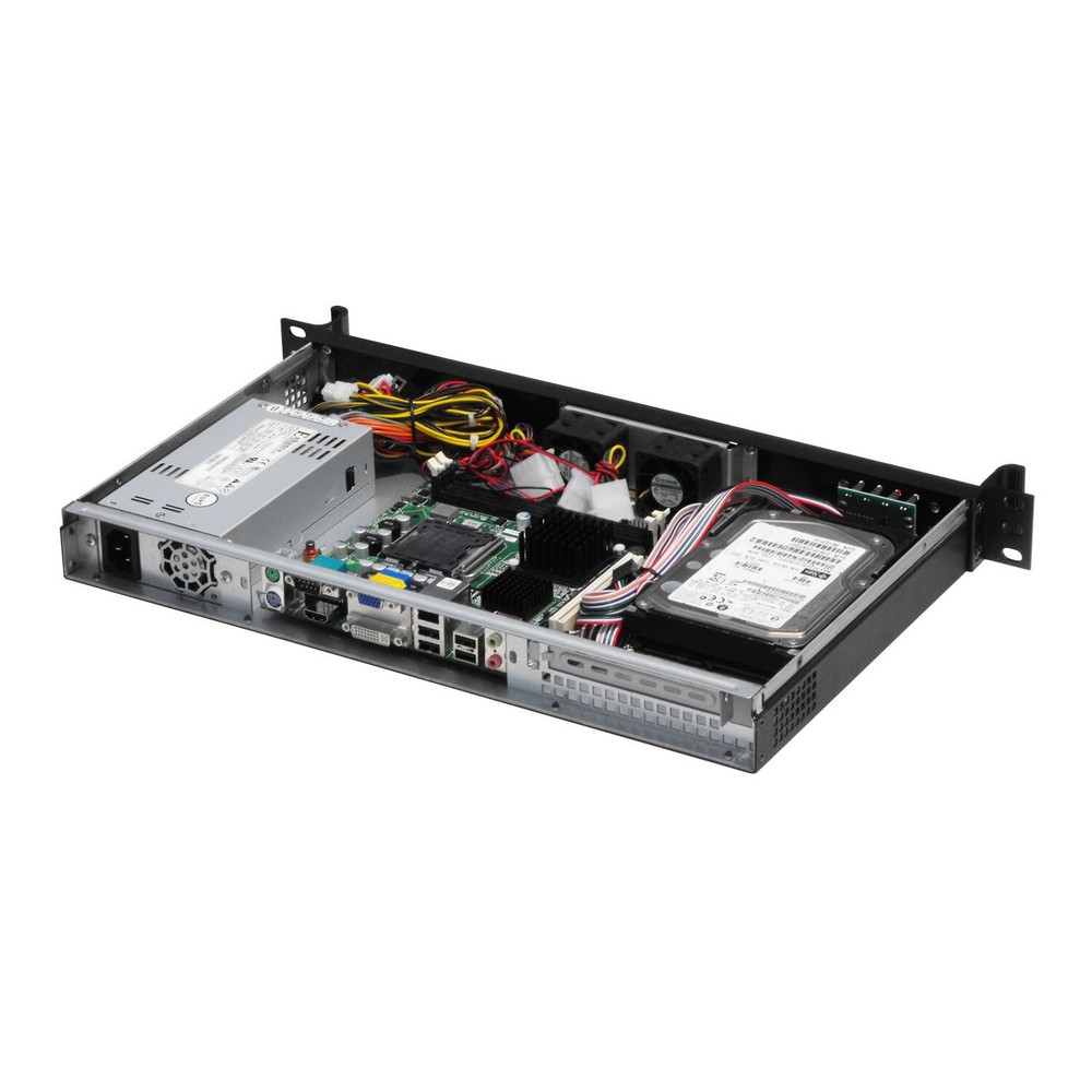 Ultra Short Depth 1U 19in Rack Mini ITX PC Computer Case Empty server chassis