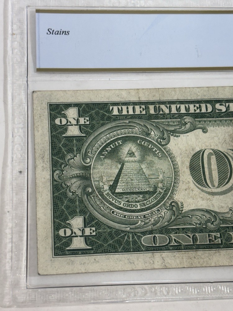 ULTRA RARE 1935 E $1 Partial Offset Printing Error Back To Face PCGS VF30 NICE!