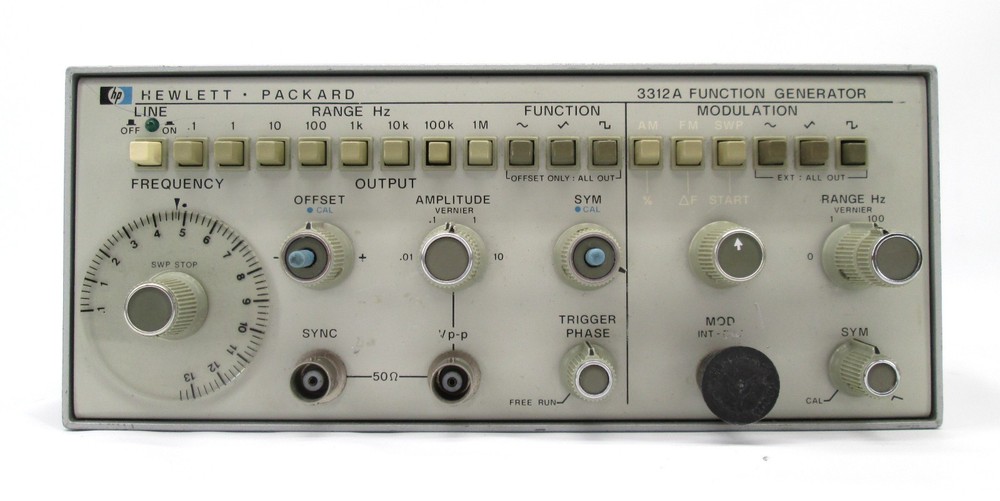 HP 3312A Hewlett Packard 50 Ohms Function Generator Moduation