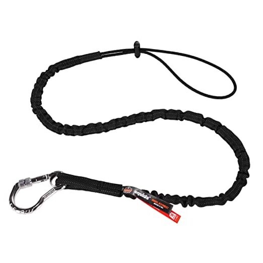 Squids 3100EXT Tool Lanyard with Single Carabiner and Adjustable Loop Black