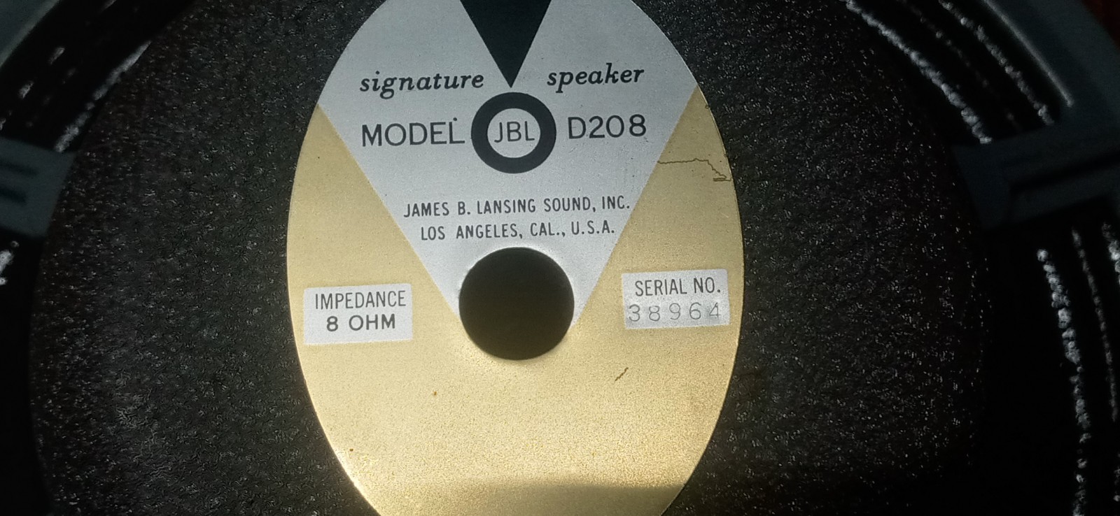 JBL D208 Pair Vintage 8" Full Range Speakers 8 ohm Consecutive Serial #'s