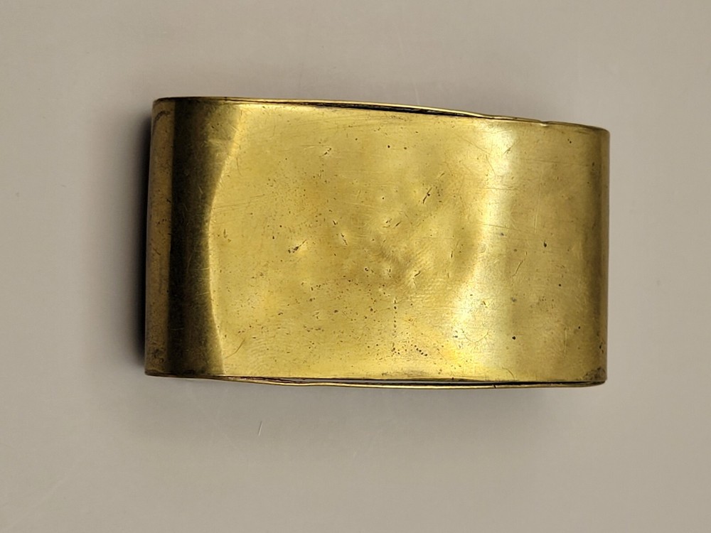 ANTIQUE BRASS TRIPLE COMPARTMENT PAUL PRY SNUFF BOX