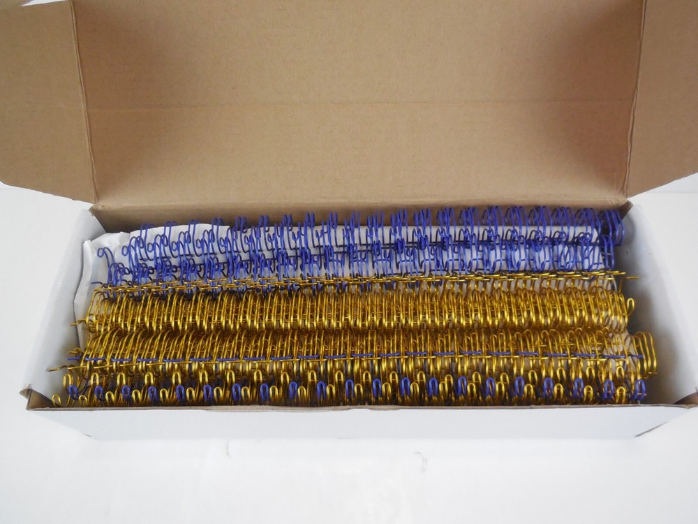 Rayson Wire Binding Spines, Multicolor, 2:1 Pitch Double Loop Binding Wires 1/2"