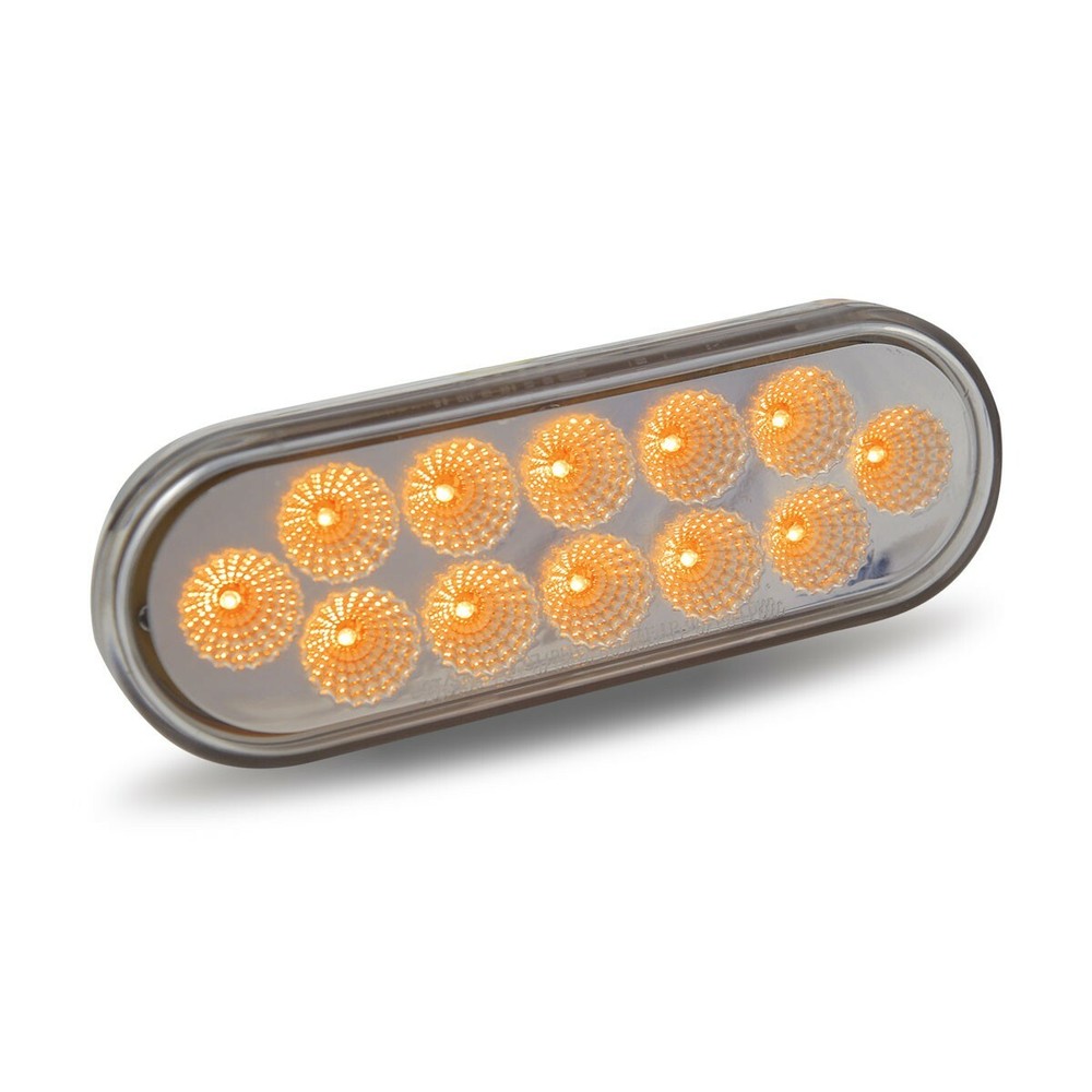 Dual Function Oval Amber Turn Signal and White Back-up LED Light