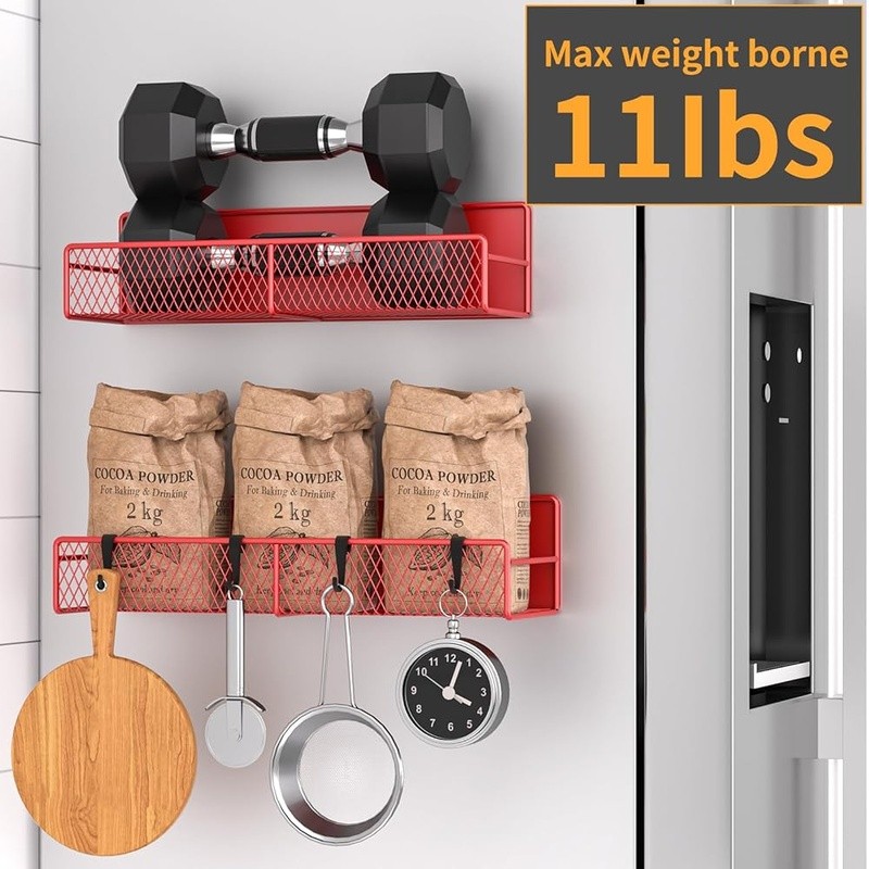 Magnetic Spice Rack Organizer Set Hook Kitchen Laundry RV Storage Solution New
