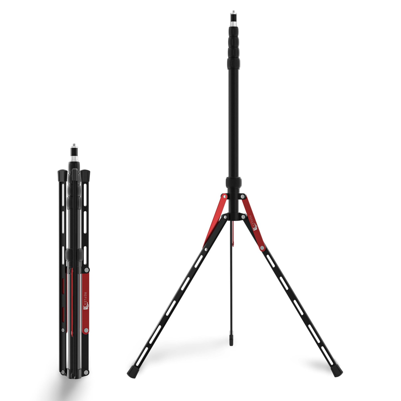 Aluminum Travel Light Stand 7ft 3" - 88" - Lightweight, Compact & Portable 3/...