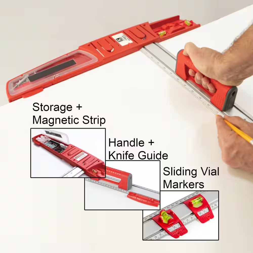 48 In. Match Mark/Level System Set with Head, Handle and Knife Guide