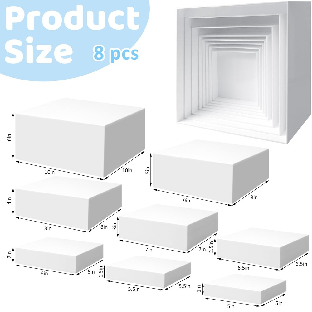 8PCS Buffet Risers, Food Risers for Buffet Table, Display Stand for Catering ...