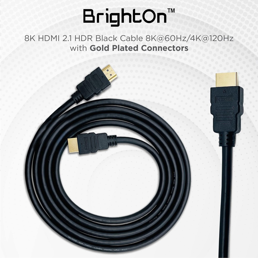 BrightOn Optimized Cable Package Compatible with Xbox 2 meters, Gold,Black