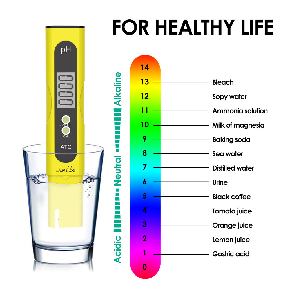 2-Pack PH Meter PH Level Test Pen Electrode Sensor Reader for Pond, Tape Water