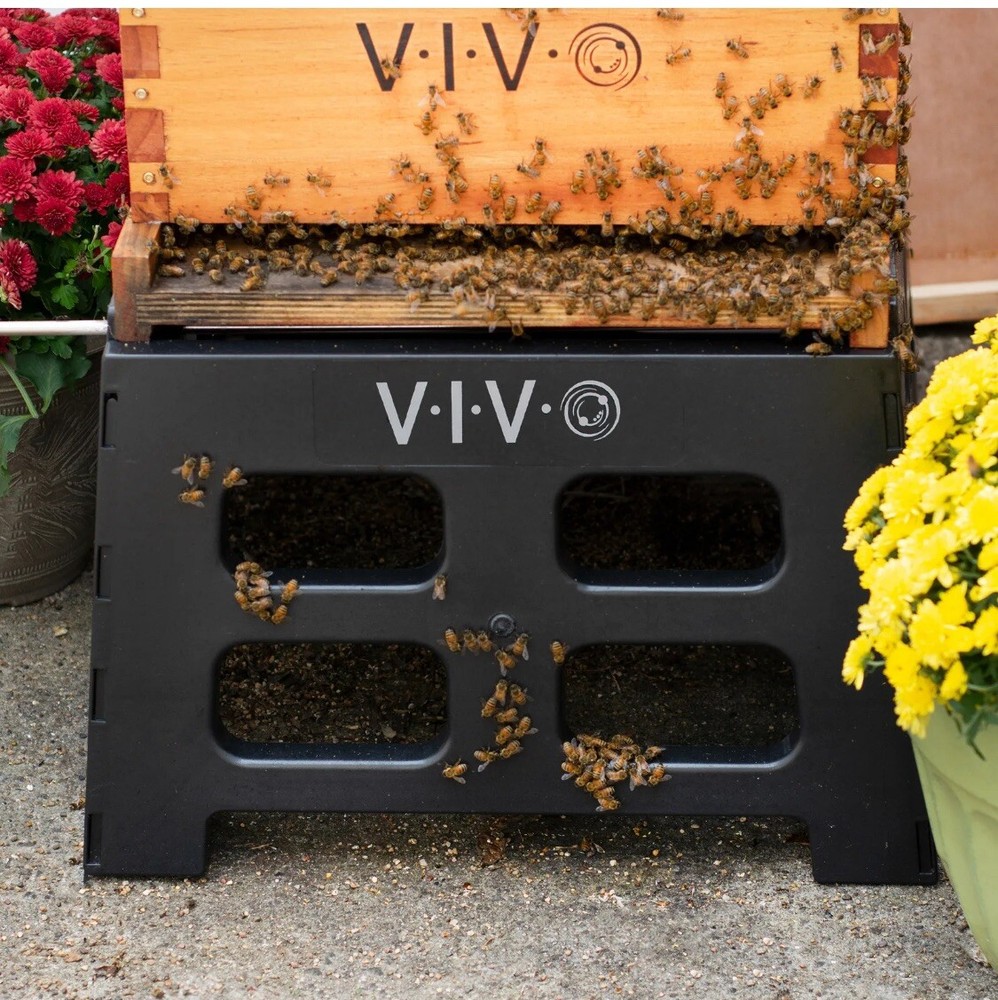 VIVO Black Plastic Bee Hive Stand | Beekeeping Hive Support Tool