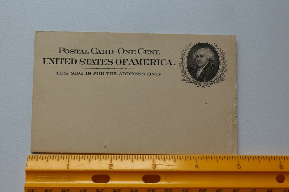 US Postal Card One Cent John Adams Unused