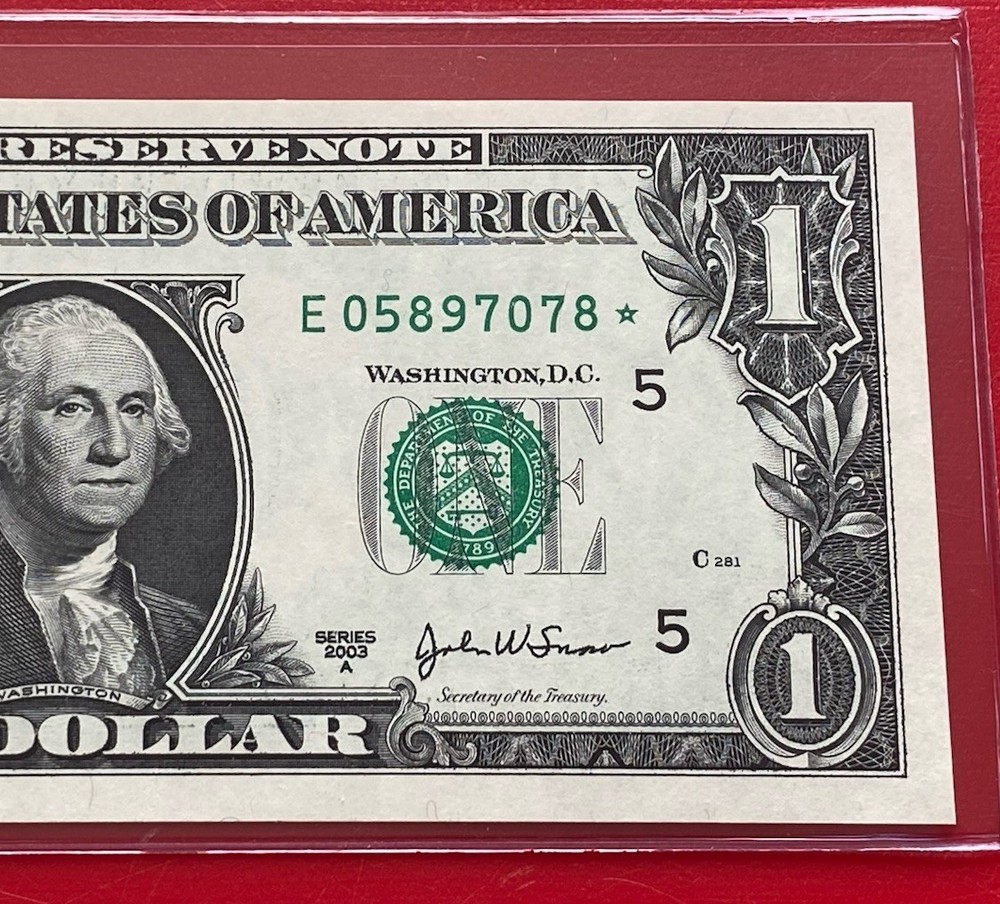 2003A Star note $1 DOLLAR BILL ( RICHMOND E ) UNCIRCULATED
