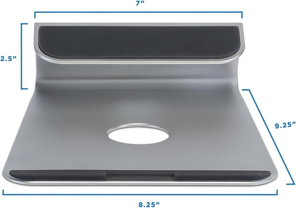 Mount-It! Tilted Laptop Riser for MacBook and iPad Pro - Ergonomic Silver