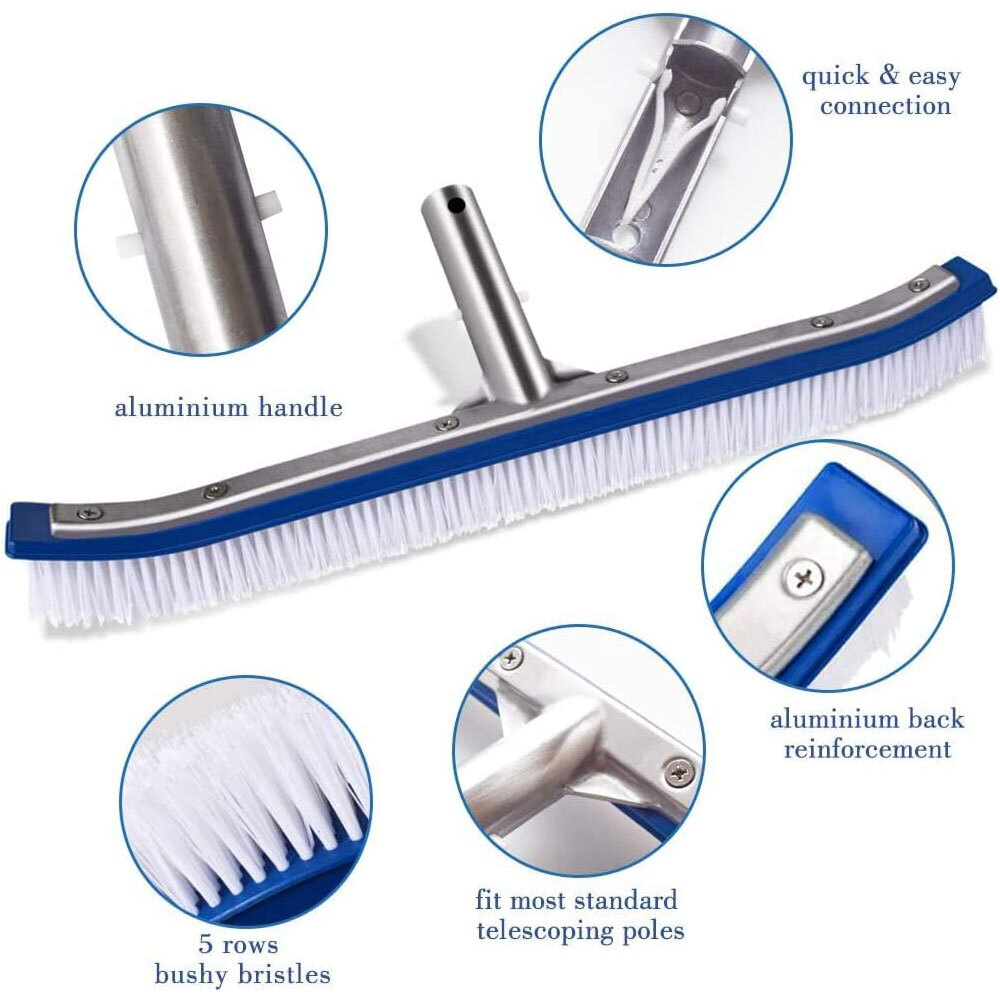Pool Brush Head for Cleaning Pool Wall, Inground/Above Ground Pool Scrub Brushes