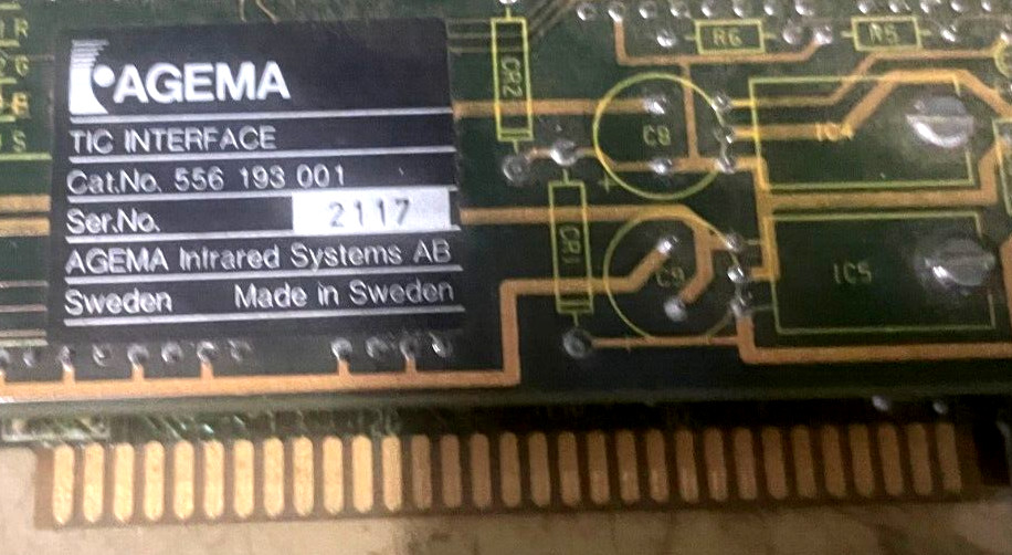 Agema Infrared Systems TIC Interface Computer Board Catalog Number 556 193 001