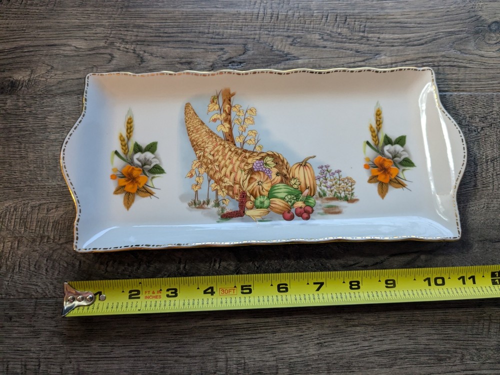 Cookie Tray Serving Platter THANKSGIVING Theme By E. Leonor