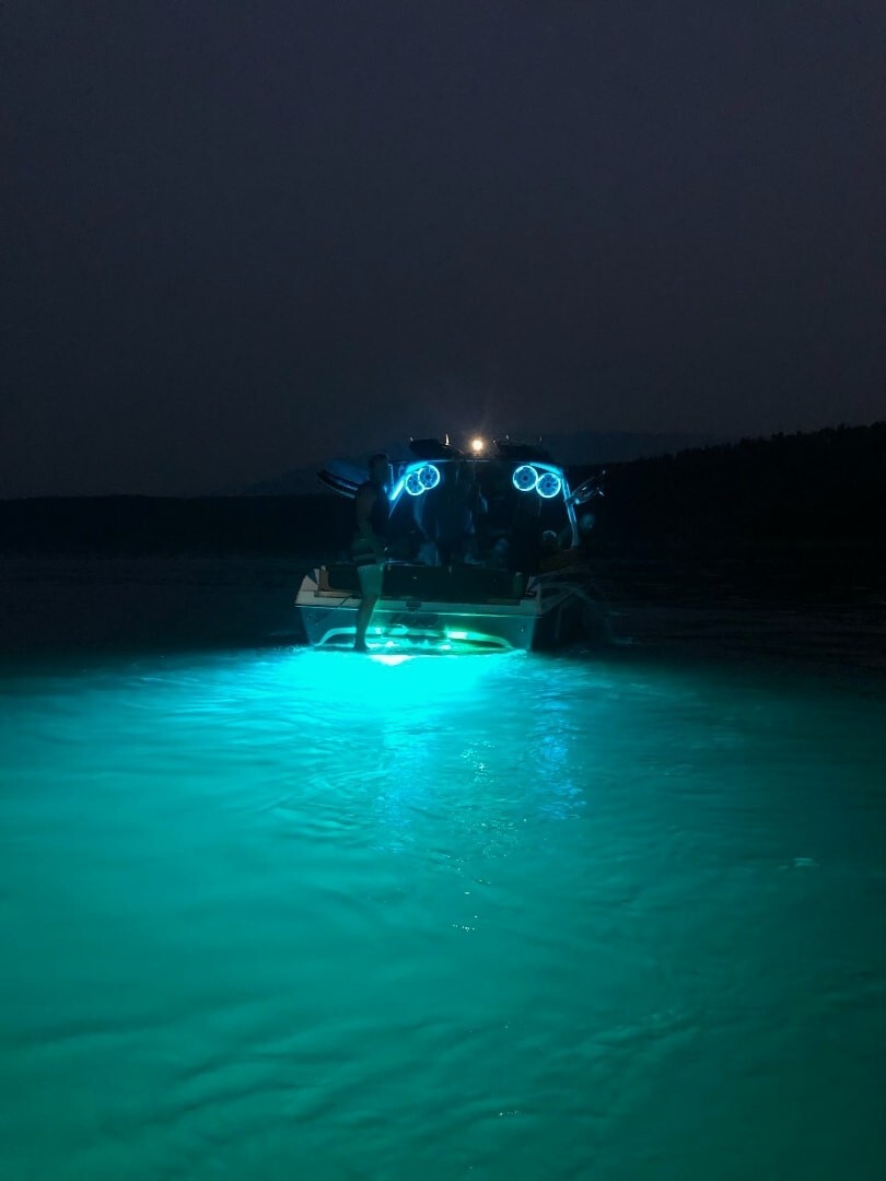 RGB ANY COLOR V2 TRANSOM MOUNTED 8000 LUMENS UNDERWATER BOAT LED LIGHT DIABLO