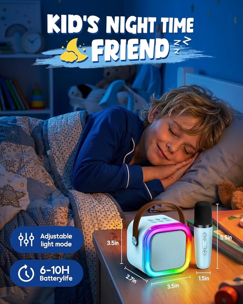Child-Friendly Karaoke Machine - Bluetooth with 30 Days Karafun Subscription