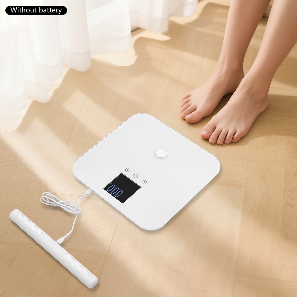 Multifunctional Intelligent Electronic Scale White 8 Eletrode Body Fat Scale
