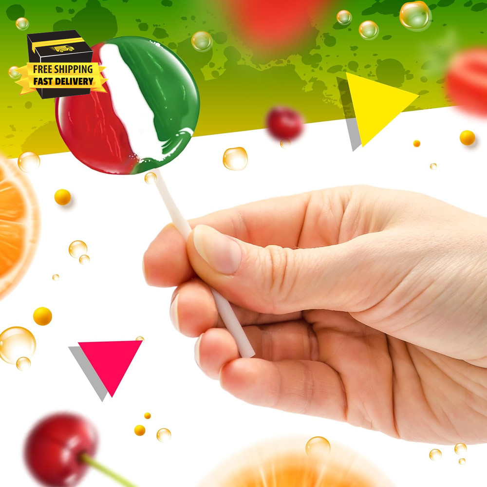 Fruit Lollipops | 2 Pound Box - Approx. 80 Count | Assorted Flavors Hard Candy |