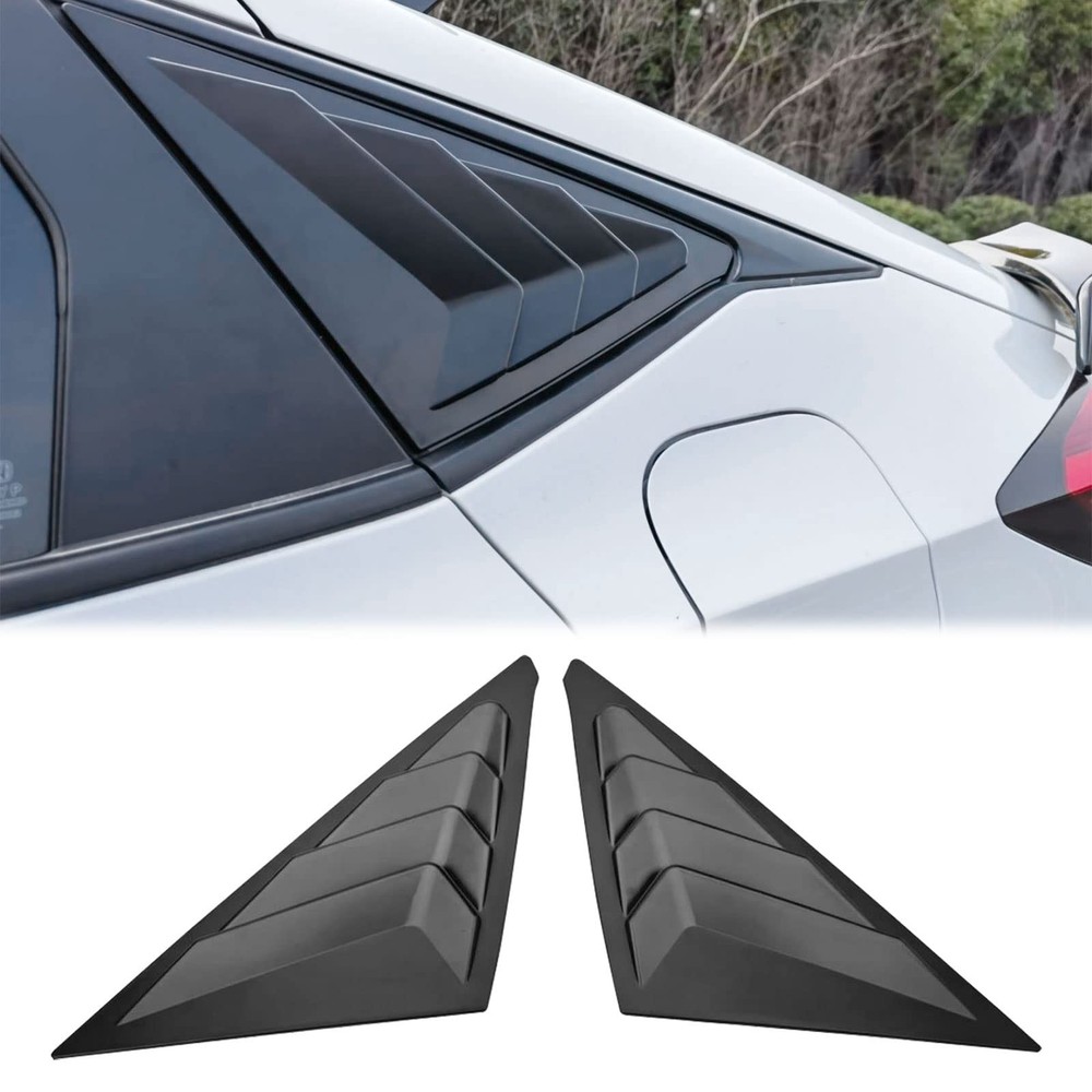 侧窗百叶窗适用于 2022 - 2024 Civic掀背式哑光黑色 ABS 2 件